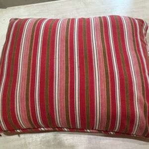 Ralph Lauren Chaps throw pillow, Juliette red stripes 16” x 19”
